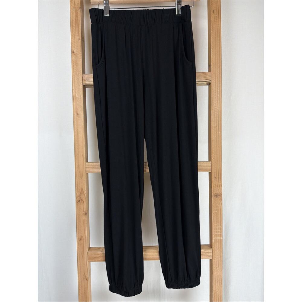 NWT Inoah Black Pockets Pull On Jogger Pants #0863 Size XL USA